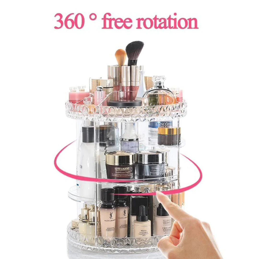 360 Degree Rotating Crystal Jewelry Cosmetic Perfumes