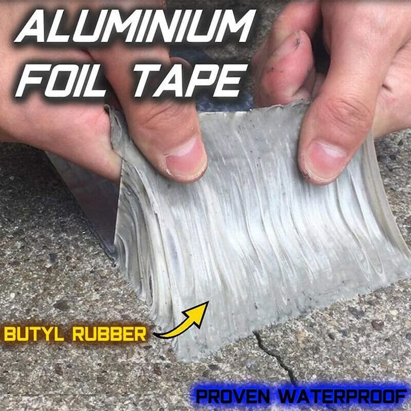 Bundle of 2 Aluminum Foil Butyl Rubber Tape Adhesive Waterproof Flex