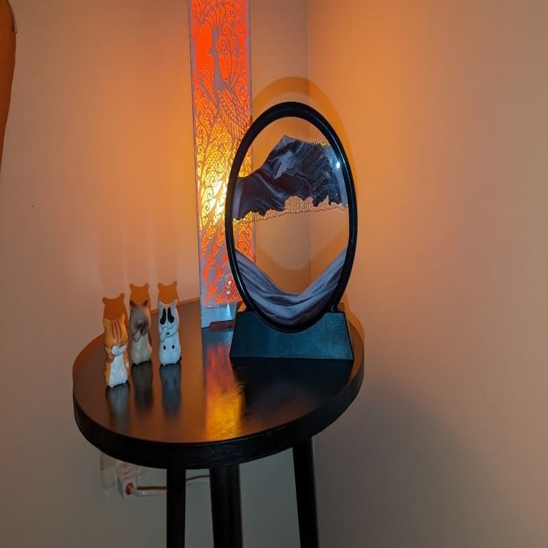 3D Moving Sand Art Lamp, Sand Lamp, Flowing Sand Painting Night Light, Creative
