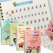 Pack of 8 Reusable Sank Magic Practice Copybook Montessori Reusable Magic Books